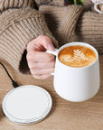 Self-Heating Ceramic Coffee Mug with Wireless Phone Charging