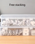 Data Cable Organizer Case Classification Dustproof Card Organizer with Lid Clutter Collection Box for Office Home