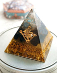 Orgonite Pyramid Muladhara Chakra Obsidian Natural Crystal