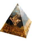 Orgonite Pyramid Muladhara Chakra Obsidian Natural Crystal