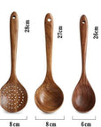 7pcs/set Teak Natural Wood Tableware Spoon