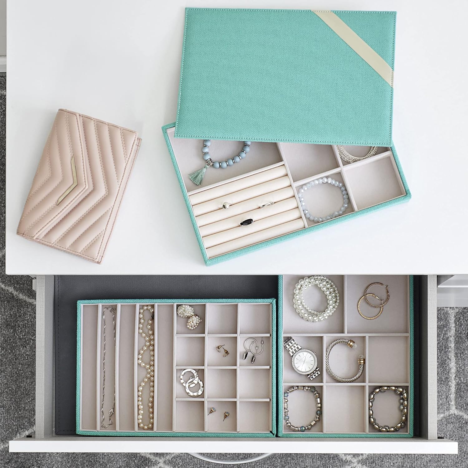 Flocking Jewelry Storage Box