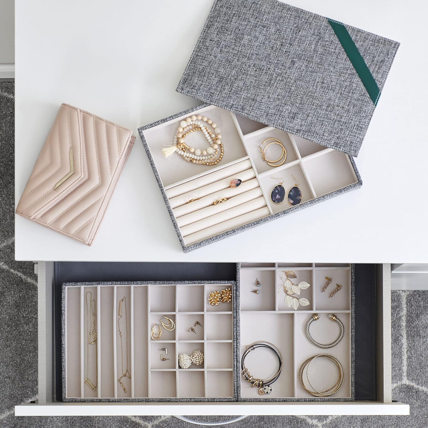 Flocking Jewelry Storage Box
