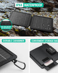 Foldable Solar Panel Charger with USB-C & USB-A Outputs